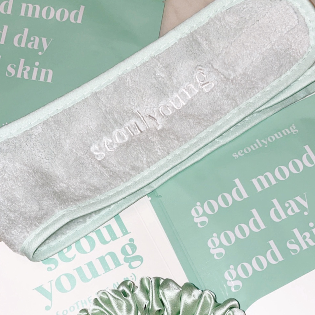 สายคาดผม seoulyoung ไว้ใช้สำหรับ มาร์คหน้า มาส์กหน้า มาสก์หน้า  มาร์คหน้าเกาหลี แผ่นมาร์คหน้า