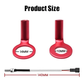 เครื่องวัดอุณหภูมิเครื่องยนต์ พร้อมอะแดปเตอร์ M10 M14 หน้าจอ LED สําหรับรถจักรยานยนต์ KOSO