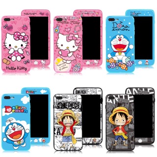 เคส + ฟิล์ม เคสพร้อมฟิล์มกระจก ลายการ์ตูน สำหรับรุ่น รุ่น 5 5S 6 6S 6Plus 6SPlus 7 8SE 7Plus 8Plus