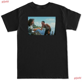 printเสื้อยืดแฟชั่นพิมพ์ลายgijefd เสื้อยืดแขนสั้นพิมพ์ลาย Gump Lt Dan Forrest Bubba สไตล์คลาสสิกสําหรับผู้ชาย เสื้อยืด ด