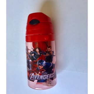 กระติกน้ำ หลอดดูดเด้ง ลาย Avengers