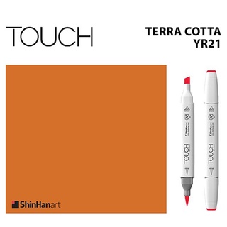 TOUCH TWIN BRUSH MARKER YR21 (TERRA COTTA) / มาร์คเกอร์หัวพู่กัน-หัวตัดขนาดกลาง รหัส YR21 (TERRA COTTA)