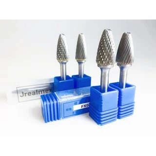 1 ชิ้น F ประเภท 6 มิลลิเมตรก้านทังสเตนคาร์ไบด์เสี้ยนบิต CNC แกะสลักตัดแบบโรตารี่