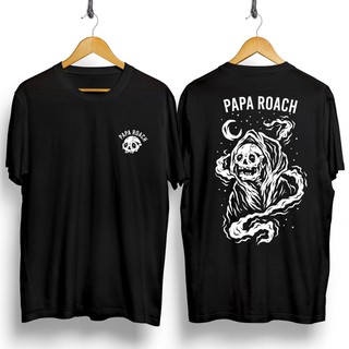 เสื้อยืดพิมพ์ลายหัวกะโหลก Papa Roach Skull สําหรับผู้ชาย