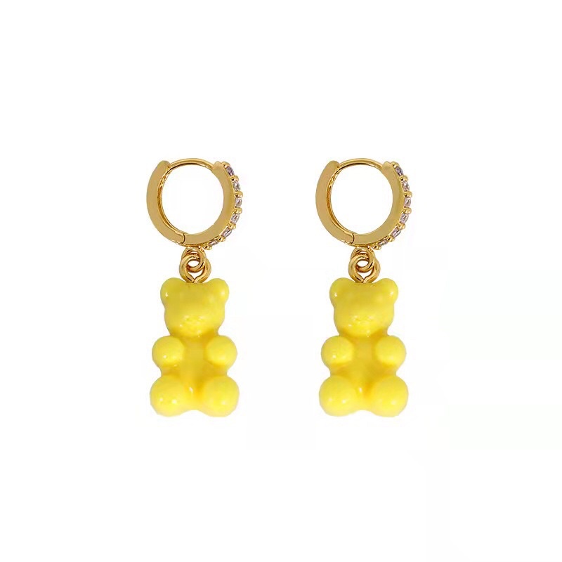(พร้อมส่ง) ต่างหู Gummy Bear Earrings สไตล์บาเลนเซียก้า ดีไซน์น้องหมี