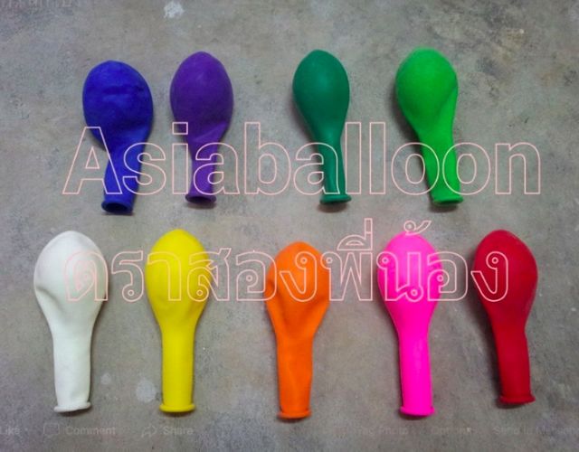 ลูกโป่งสีธรรมดาแบบหนาพิเศษ 6"10"12"