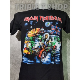 เสื้อยืดคอกลม สกรีนลายวง IRON MAIDEN (รหัส 165)