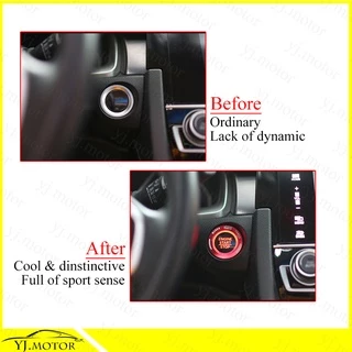 ปุ่มกดสวิตช์กุญแจรถยนต์ สําหรับ Honda Civic FC ปี 2016-2020 Push Start Buton Trim