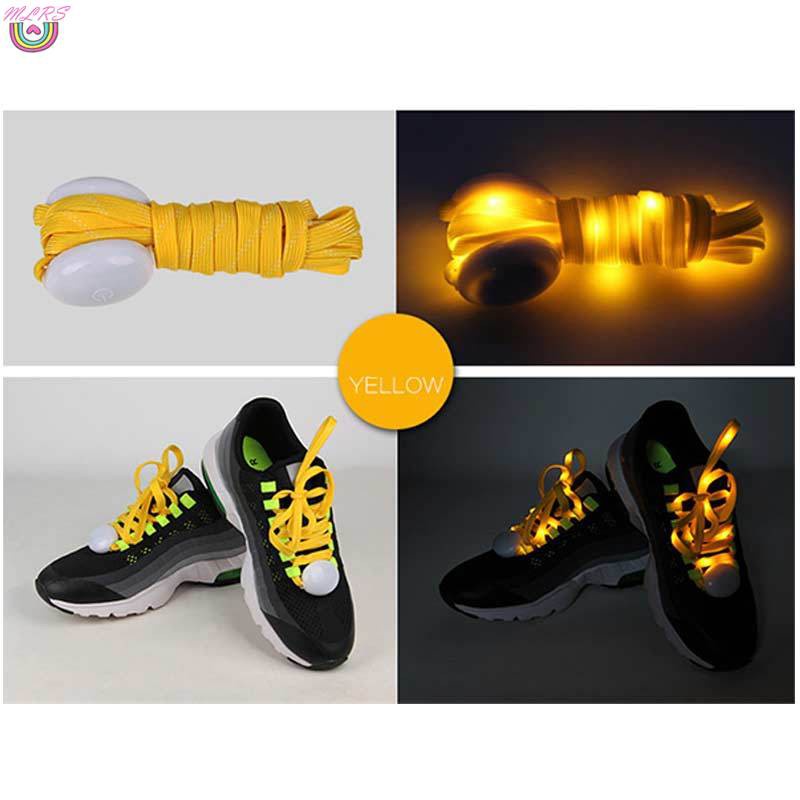 MS LED Shoelaces Nylon Shoe Laces Flash Light Up Glow Stick Strap ...