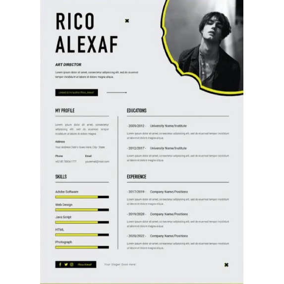 เทมเพลต resume พร้อมใช้