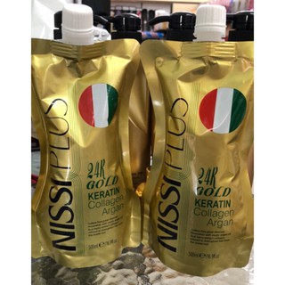 NISSI PLUS 24K Gold Keratin Collagen Argan 500 ml.