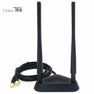 2.4G/5G Dual Frequency Extension Cable Antenna Wifi Router Wireless Network Card 8Db Sma Antenna Magnetic Suction Base