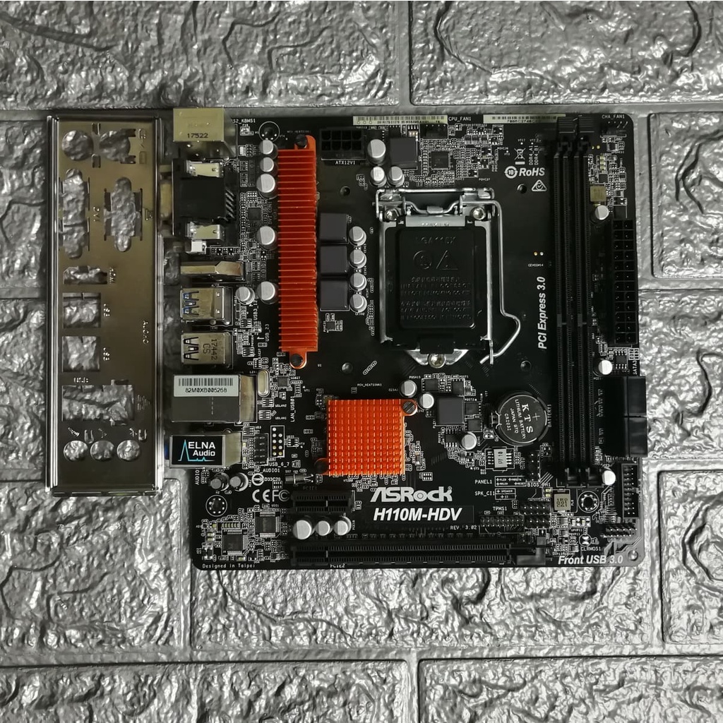 ⚡️เมนบอร์ด Asrock H110M HDV R3.0 LGA1151 มีฝาหลัง ฟรี Speakerเมนบอร์ด