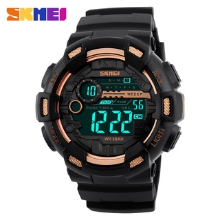 SKMEI Outdoor Sport Watch Men Multifunction 5Bar Waterproof PU Strap LED Display Watches Chrono Digital Watch