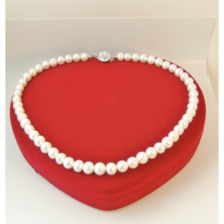 Pearl Shop สร้อย ไข่มุกแท้ ขนาด 7.5 มิล ทรงกลม ผิวสวย Made to Order