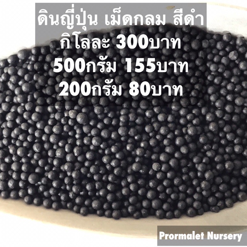 เม็ดหินดินเผาญี่ปุ่น มวลหนัก ดินญี่ปุ่น เม็ดกลม สีดำ ผิวมันเงา ขนาด 3มม. กิโลละ 300บาท