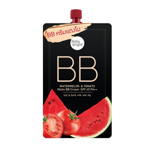 Baby Bright Watermelon &amp; Tomato BB (7g) บีบีแตงโม แบบซอง เบบี้ไบร์ท ครีมแตงโมมะเขือเทศ