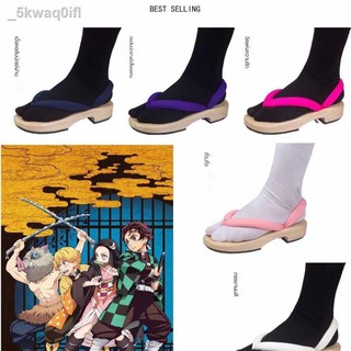 🔥ถูกและดี Demon Slayer Kimetsu No Yaiba Cosplay Clogs Geta Nezuko Kimono Shoes เนสึโกะ รองเท้า ㍿❄☜คอสเพลย์รอบ Blade of