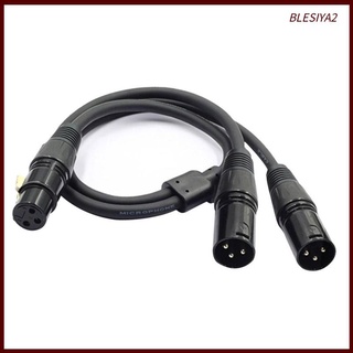 [Bigsale] อะแดปเตอร์สายเคเบิ้ล 3 Pin Xlr Female To Dual 2 Male Plug Y Splitter