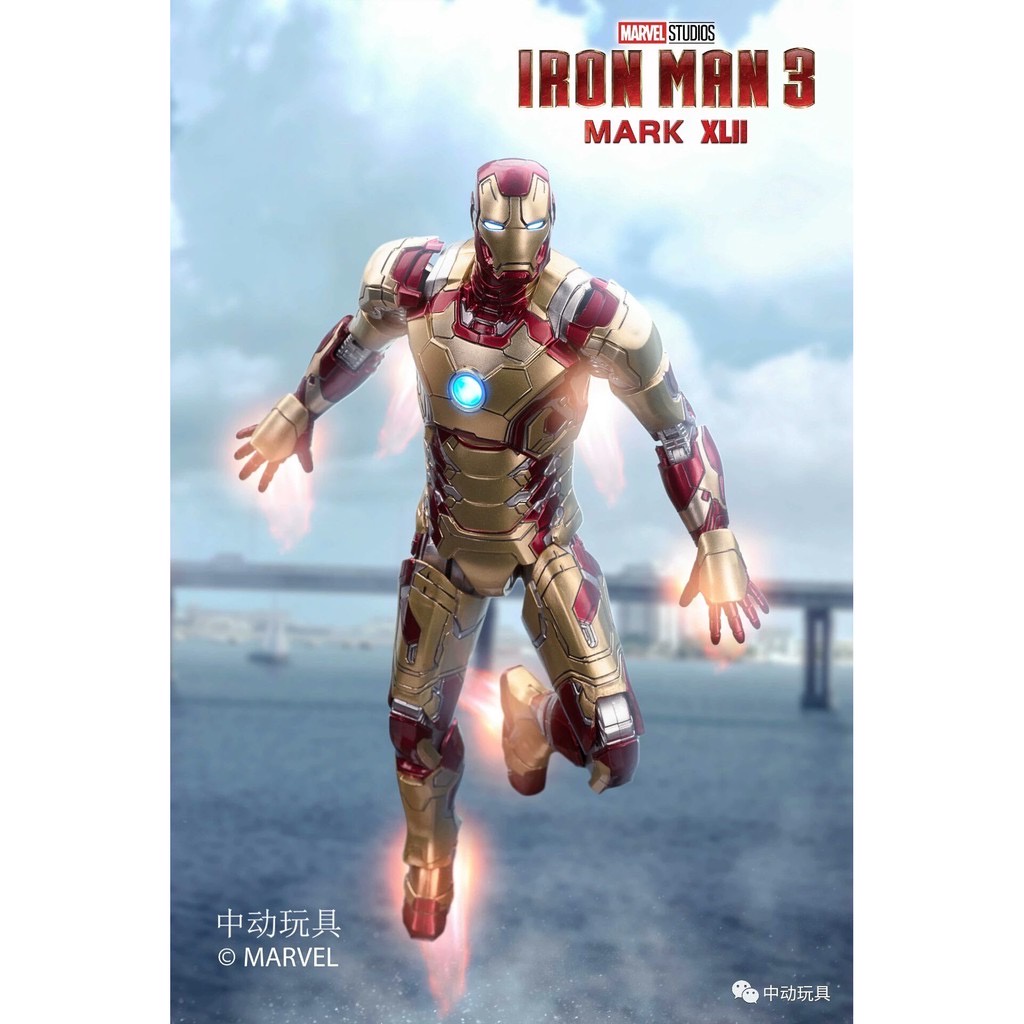 IRON MAN Mk 42 Mark 42 Mk42 ZD Toys (แท้) 1/10 Action Figure 18 cm