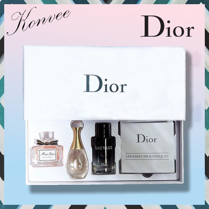 "น้ำหอมแท้" น้ำหอมดิออร์ Dior Les Parfums Iconiques Set / Miss Blooming / J'adore / Sauvage ✔ set 3 ขวด