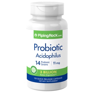 Piping Rock Probiotic Acidophilus 14 Strains 3 Billion Organisms 120 Capsules