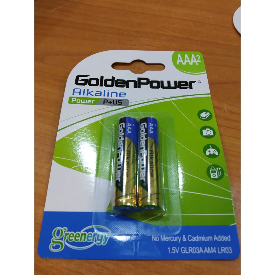 GoldenPower ถ่าน Alkaline Battery AAA2