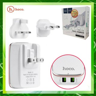 Hoco Travel Adapter C4 หัวปลั๊กอเนกประสงค์  #ของแท้