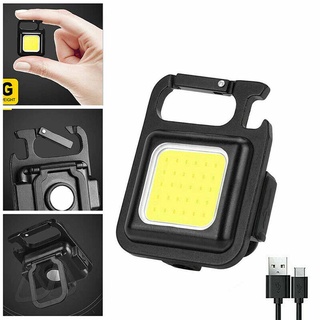 Mini keychain Work Light USB Rechargeable Auto Repair Searchlight Outdoor Emergency Light COB Flashlights