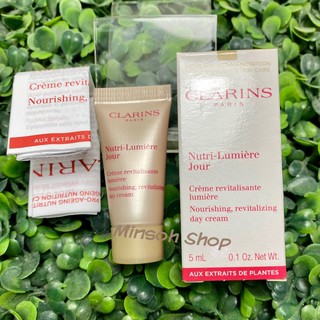 🔥พิเศษ🔥 CLARINS Nutri Lumiere Jour Nourishing reviralizing day cream 5ml (ผลิต 6/63)