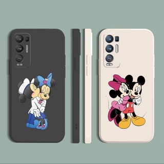 เคสซิลิโคนนิ่ม ขอบตรง ลายมินนี่ สําหรับ OPPO Reno6 Z 5G Reno 5 Pro 4 4G 3 Reno2 Z F