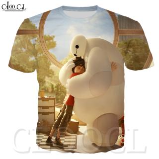 CLOOCL Big Hero 6 Baymax เสื้อยืดกราฟิก 3 มิติพิมพ์คอกลมแขนสั้นแฟชั่นเสื้อยืดขนาดบวกฮาราจูกุเสื้อ Unisex