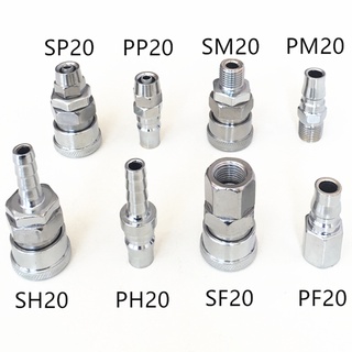 Pneumatic Fittings 1/4" Air Compressor Hose Quick Couplers High Pressure Push In Connectors