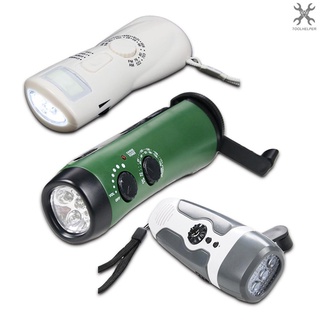 #Thper ไฟฉายฉุกเฉิน LED วิทยุ AM FM SOS แบบพกพา ชาร์จ USB สําหรับบ้าน กลางแจ้ง ตั้งแคมป์ เดินป่า