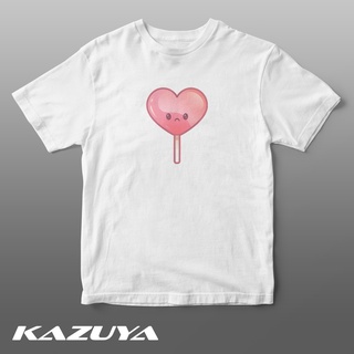 แขนสั้นcrew neck TM-0170 เสื้อยืดลําลอง แขนสั้น พิมพ์ลาย KAWAII CUTE LOLLIPOPS-XXXXL