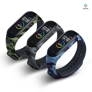 สายนาฬิกาข้อมือซิลิโคน ลายพราง แบบเปลี่ยน สําหรับ Miband 7 6 5 4 Smart Watch Xiaomi Mi Band 6 5 4