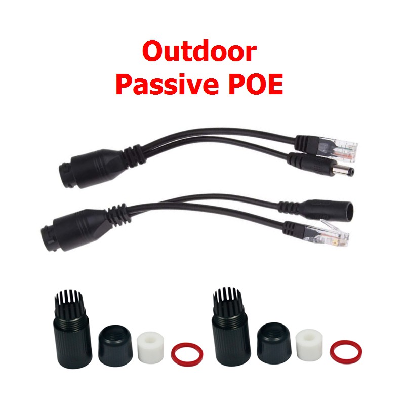 Passive POE Injector Splitter ฝากไฟไปกับสายแลน Power Over Ethernet กล้องวงจรปิด เราเตอร์ AP Step-Down 48V to 12V