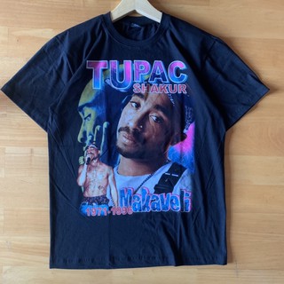 เสื้อยืดสีดำ ลาย TUPAC