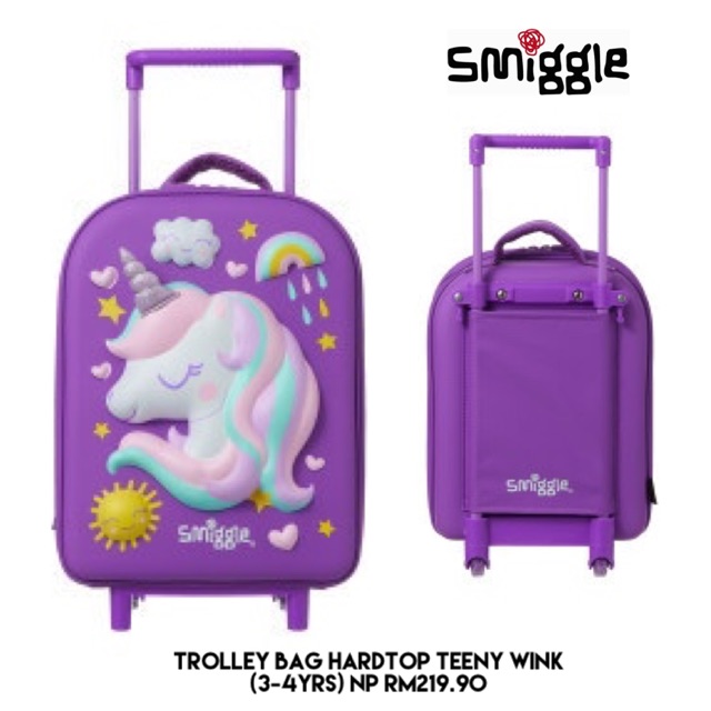 Smiggle กระเป๋าล้อลาก ฮาร์ดท็อป Teeny wink (3-4 ปี)