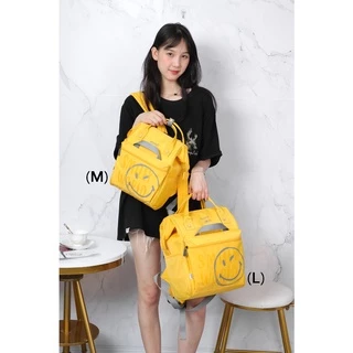 พร้อมส่ง Anello x SMILEY กระเป๋าเป้แฟชั่น ช่องเยอะใส่ของได้เยอะ ผ้ากันน้ำ ใส่ได้ทุกเพศ ลายน่ารัก แบบใหม่ ใส่ได้ทุกสไตล์