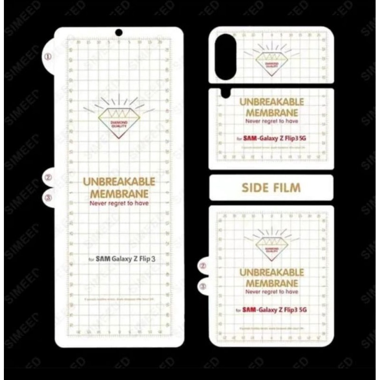 Samsung Z FLIP 7 / FLIP 6 / FLIP 5 / FLIP 4 / Z Flip 3 Anti-Scratch ยืดหยุ่น Jelly พลาสติก Hydrogel 