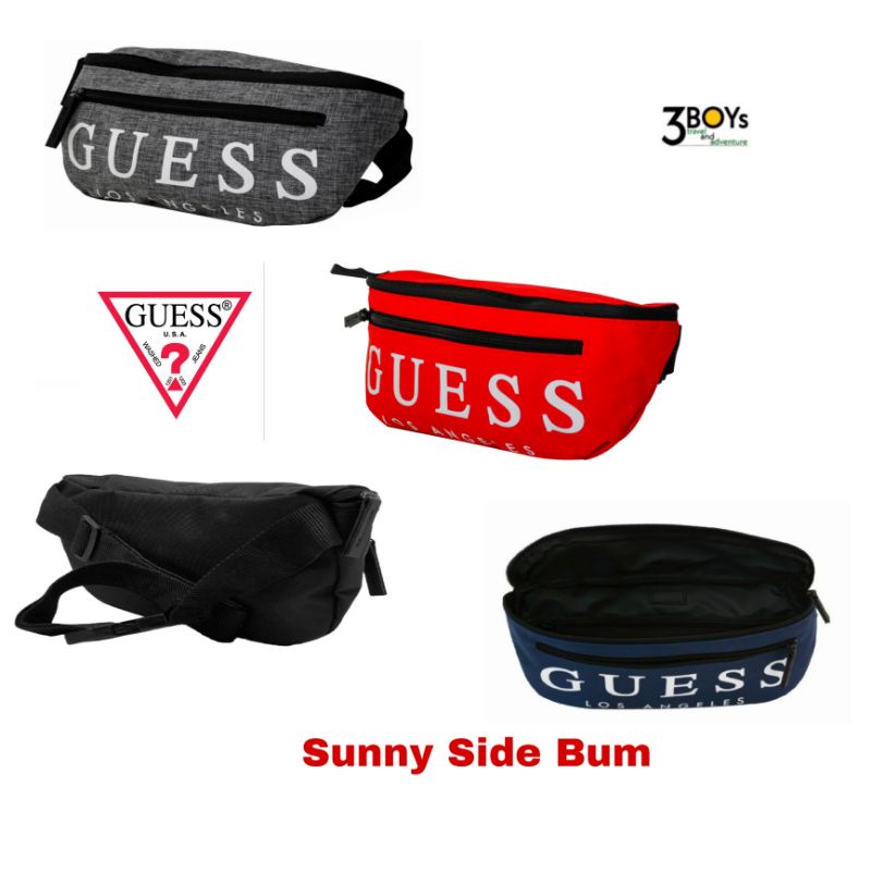 GUESS กระเป๋าคาดอก/คาดเอว รุ่น Sunny Side Bum Bag โดนเด่นด้วยโลโก้ GUESS ด้านหน้า ดีไซน์ทันสมัย