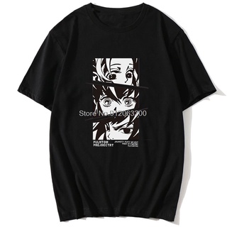 เสื้อยืดผ้าฝ้ายพิมพ์ลายขายดี เสื้อยืดแขนสั้น ทรงหลวม พิมพ์ลายอนิเมะ Demon Slayer Kimetsu No Yaiba แฟชั่นฤดูร้อน สไตล์ญี่