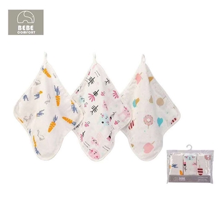 ผ้าขนหนูแบบนุ่ม 25x25 เซนติเมตรสวมใส่สบาย 3 ชิ้น Baby Towel 61080