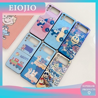 เคสโทรศัพท์มือถือ PC แข็ง กันกระแทก ลายการ์ตูนกระต่ายน่ารัก สําหรับ Samsung Galaxy Z Flip 3 Flip4 5G Z Flod 2 3 5G