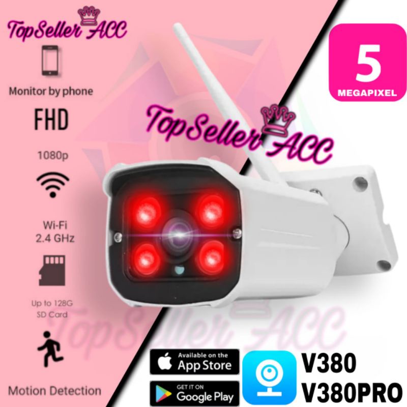 กล้อง IP V380 / V380 PRO HD 5MP Outdoor Wifi Cctv กันน้ําไร้สาย