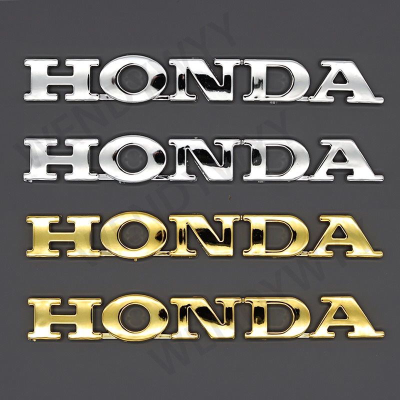 2x 3D Emblems สําหรับซ้ายและขวาสามมิติสติกเกอร์ตกแต่ง 1.8x15 ซม.หรือ 0.9x10 ซม. สําหรับตกแต่งรถ Honda