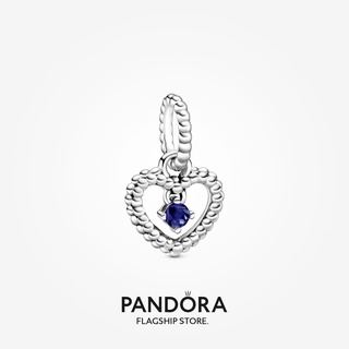 Pandora จี้ลูกปัด รูปหัวใจ สีฟ้า สําหรับห้อยตกแต่ง DIY p825