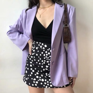 Lavender oversized blazer ใส่โค้ด SAYASEP1 ลดทันที 50.- ขั้นต่ำ 500.-