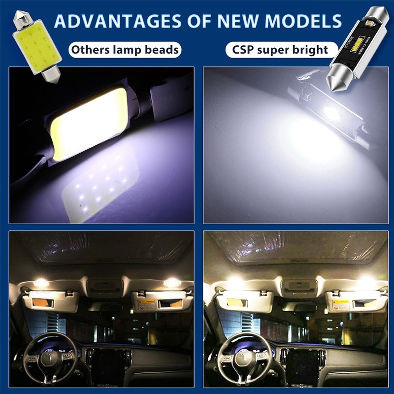 หลอดไฟอ่านหนังสือ Led C5W CSP CANBUS 41 มม. 31 มม. C5W สีขาว สําหรับติดป้ายทะเบียนรถยนต์ 1 ชิ้น ราคา ถูกที่สุด ดีลบีเคเค แกลเลอรีภาพที่ 7